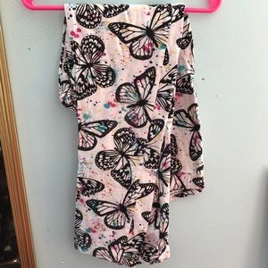Multi colored butterfly leggings